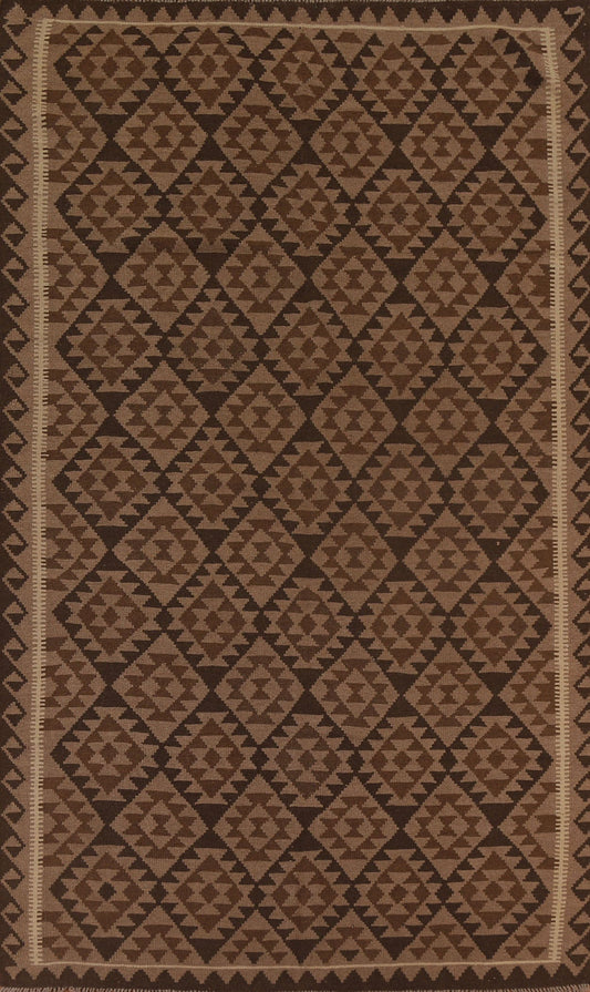 Brown Kilim Oriental Area Rug 7x10