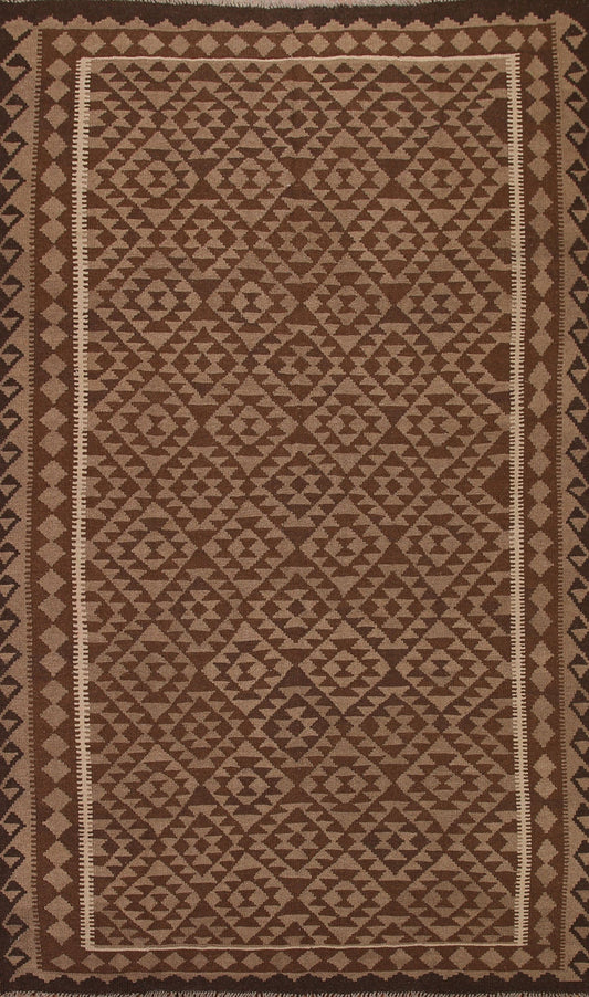 Hand-Woven Wool Kilim Oriental Area Rug 7x10