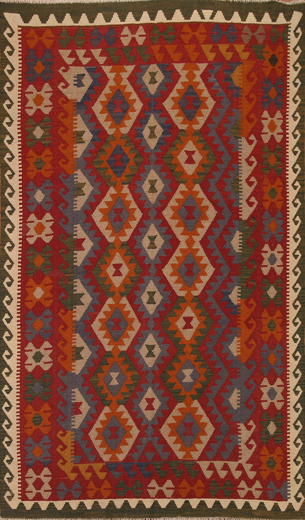 Geometric Kilim Wool Area Rug 6x9