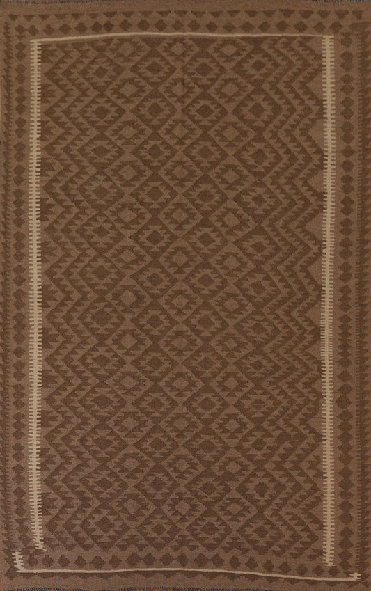 Geometric Kilim Brown Area Rug 7x10