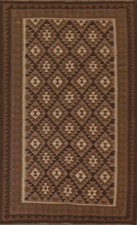 Hand-Woven Wool Kilim Area Rug 7x10