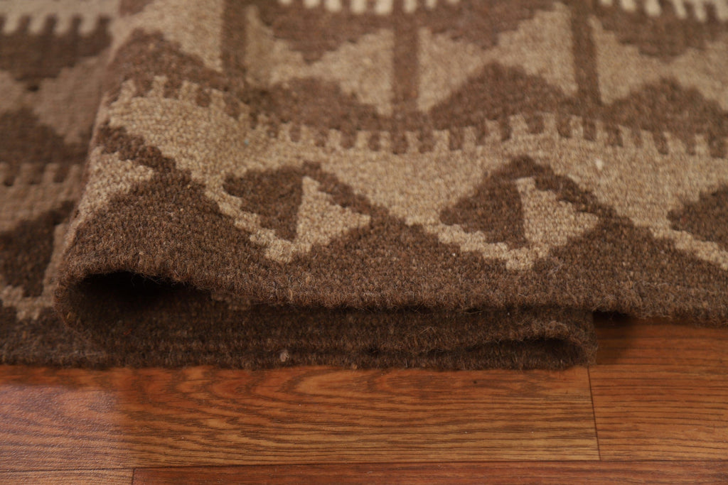 Geometric Kilim Brown Area Rug 6x10