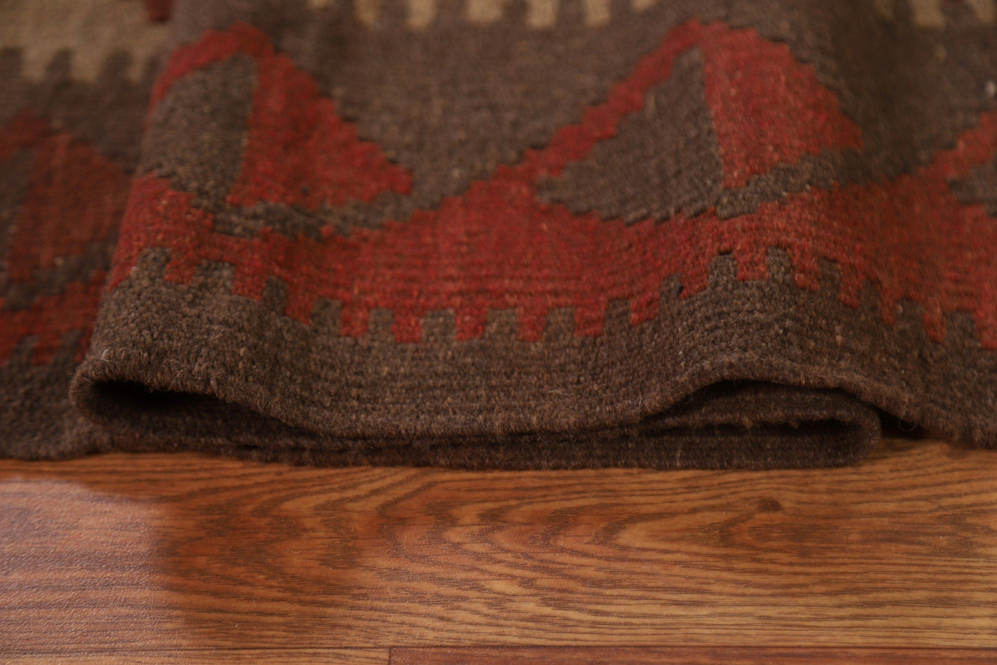 Geometric Wool Kilim Area Rug 6x10