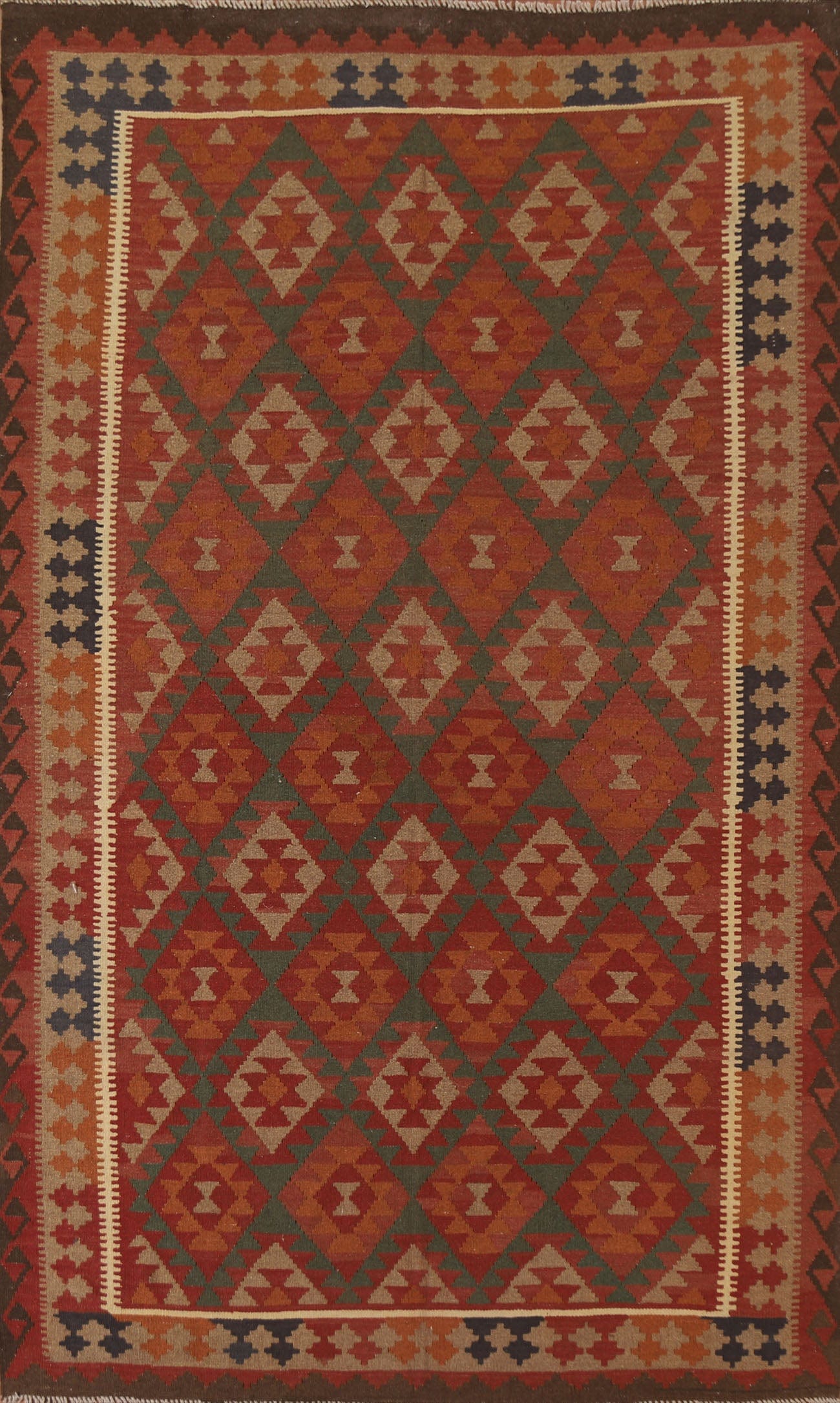 Tribal Wool Kilim Oriental Area Rug 7x10