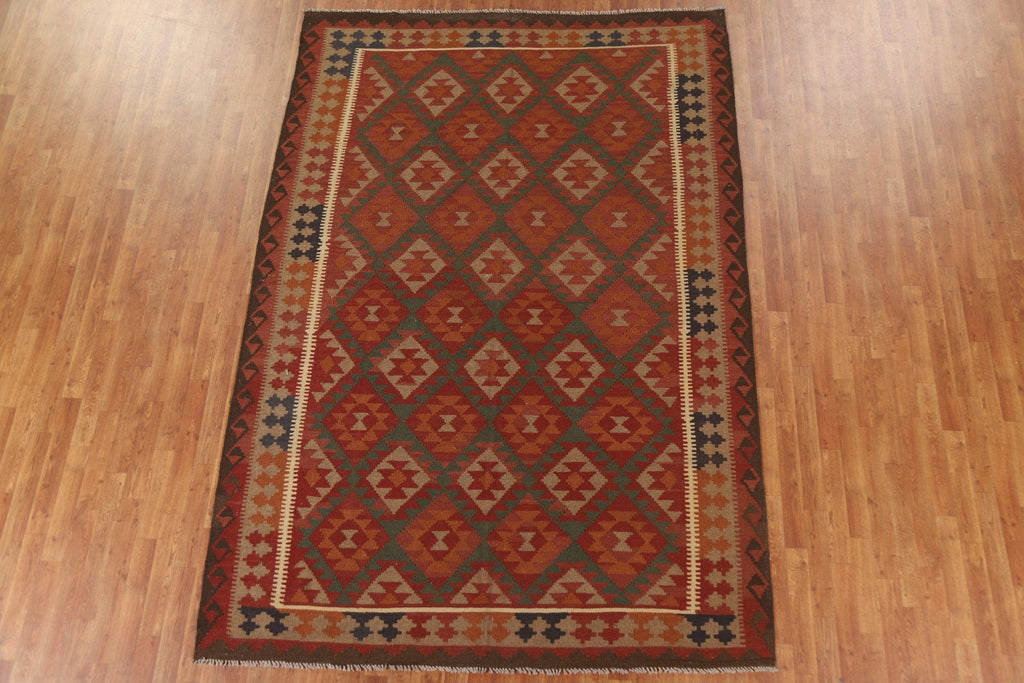 Tribal Wool Kilim Oriental Area Rug 7x10