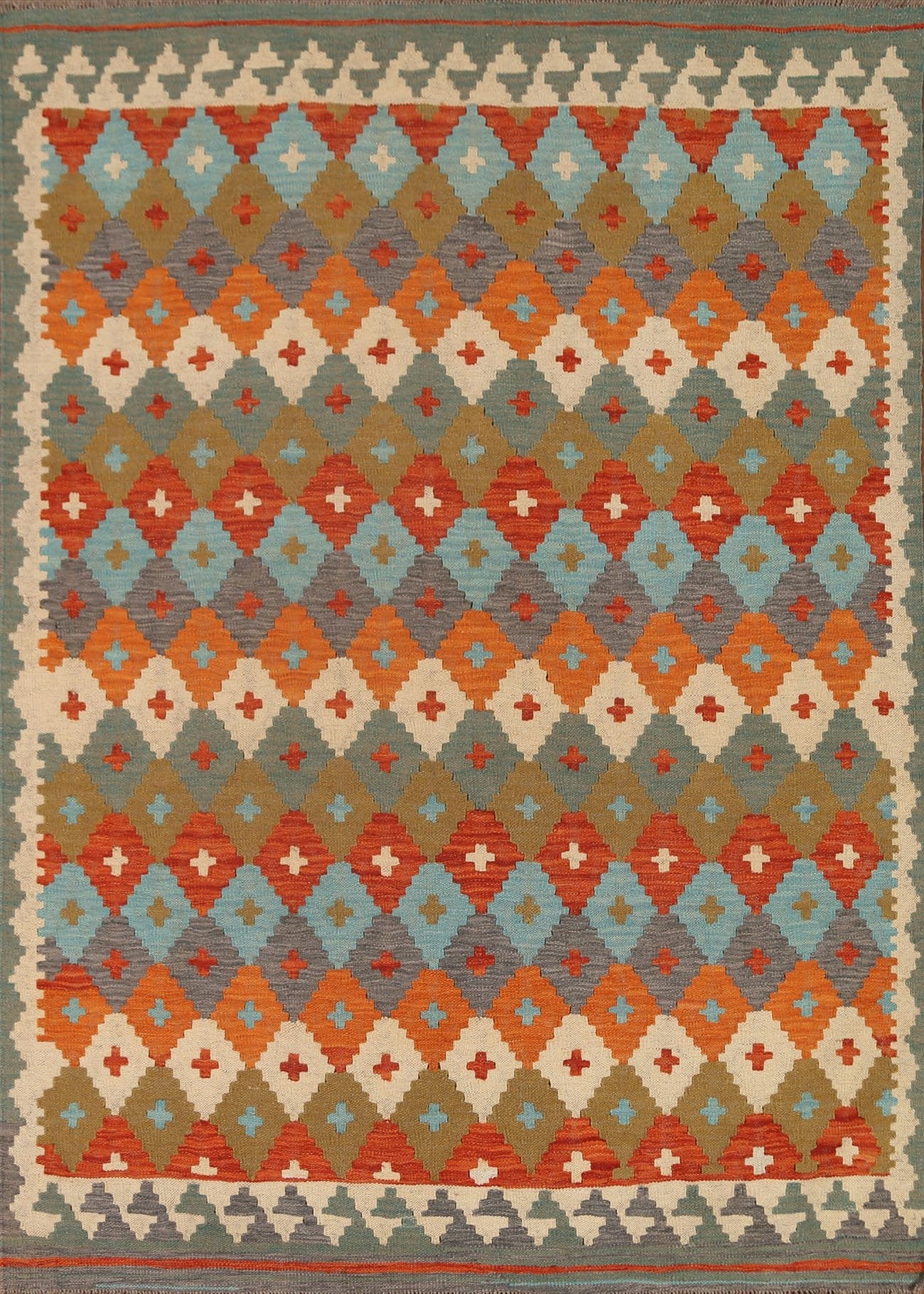 Geometric Kilim Area Rug 5x6