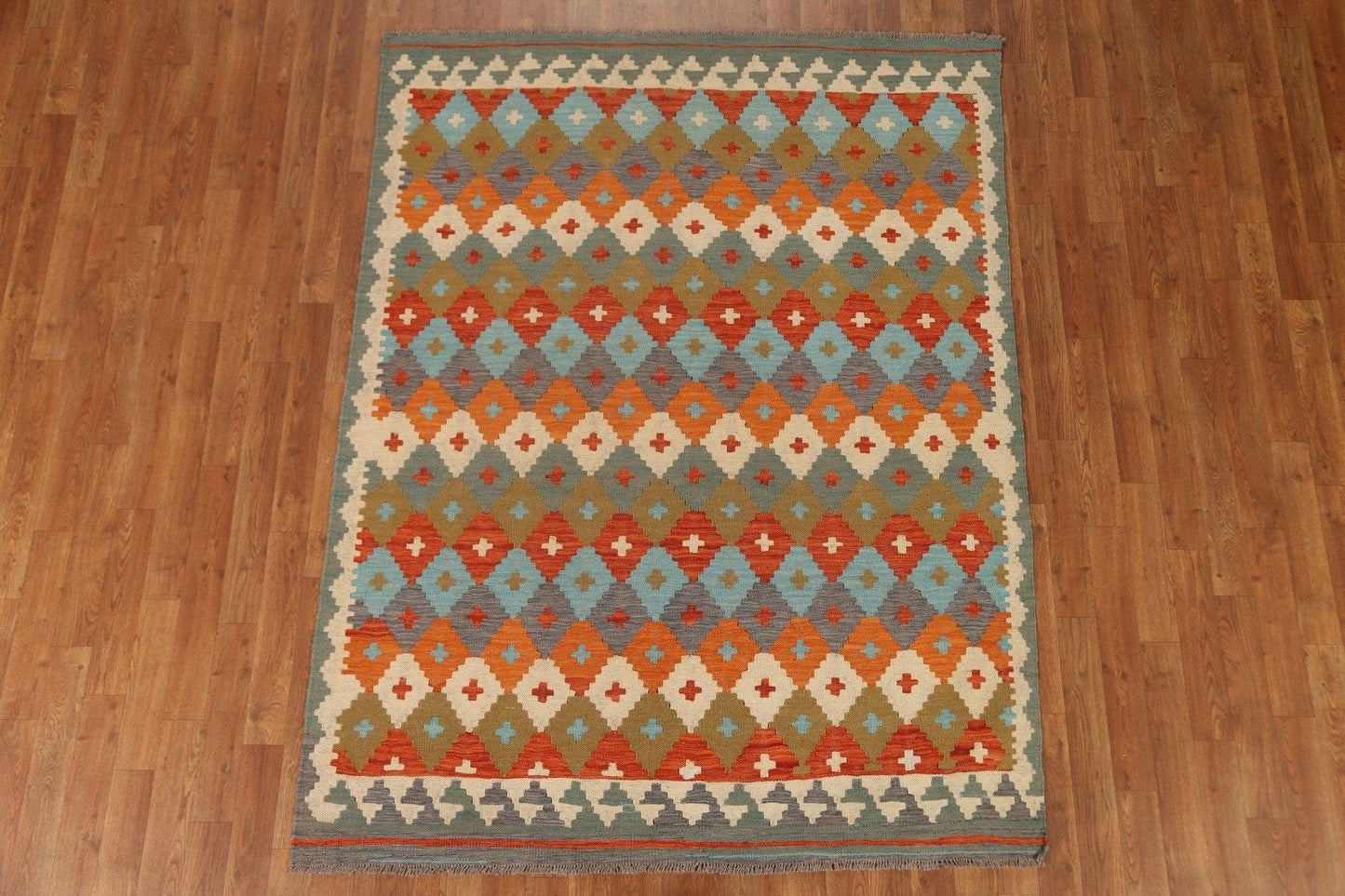 Geometric Kilim Area Rug 5x6