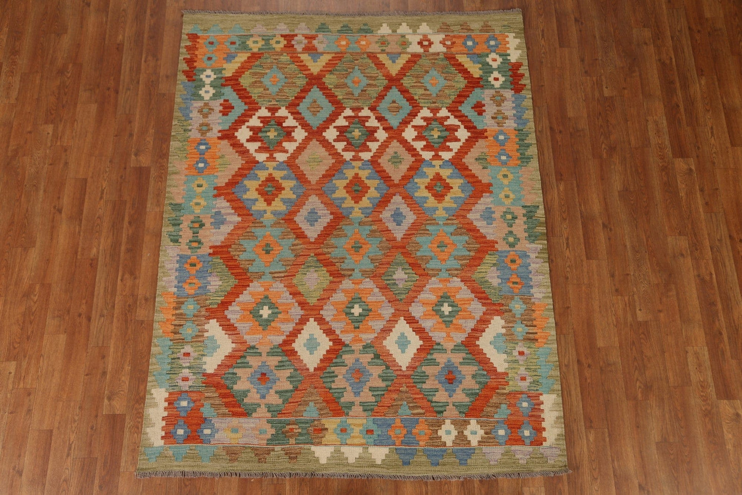 Geometric Kilim Oriental Area Rug 5x6