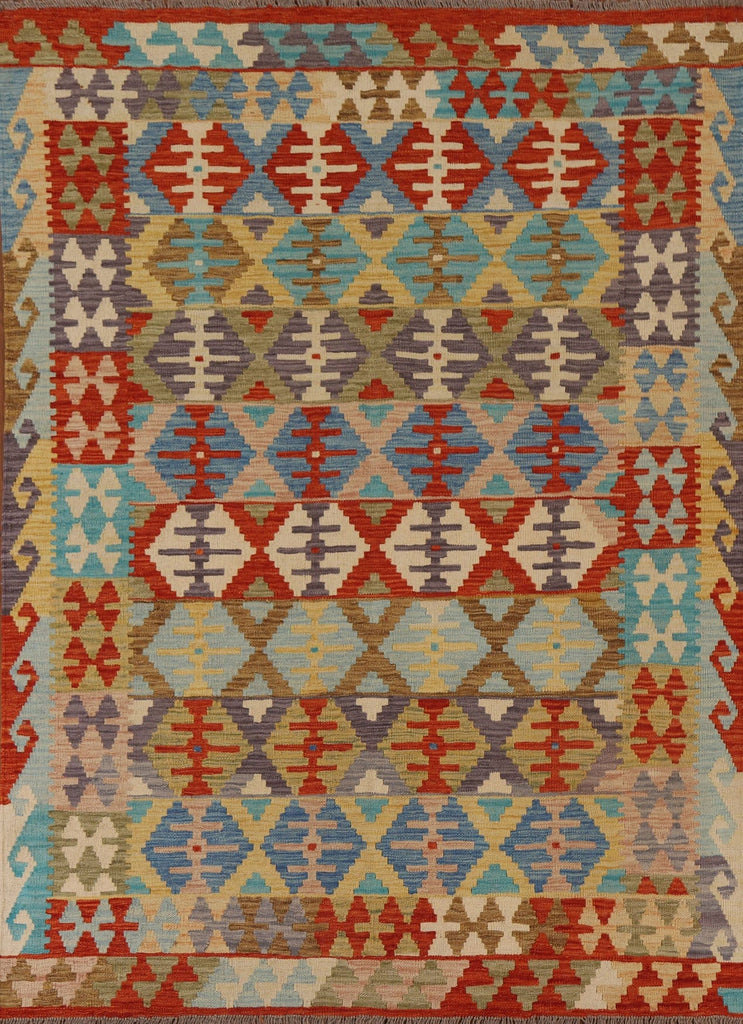 Handmade Kilim Wool Area Rug 5x7