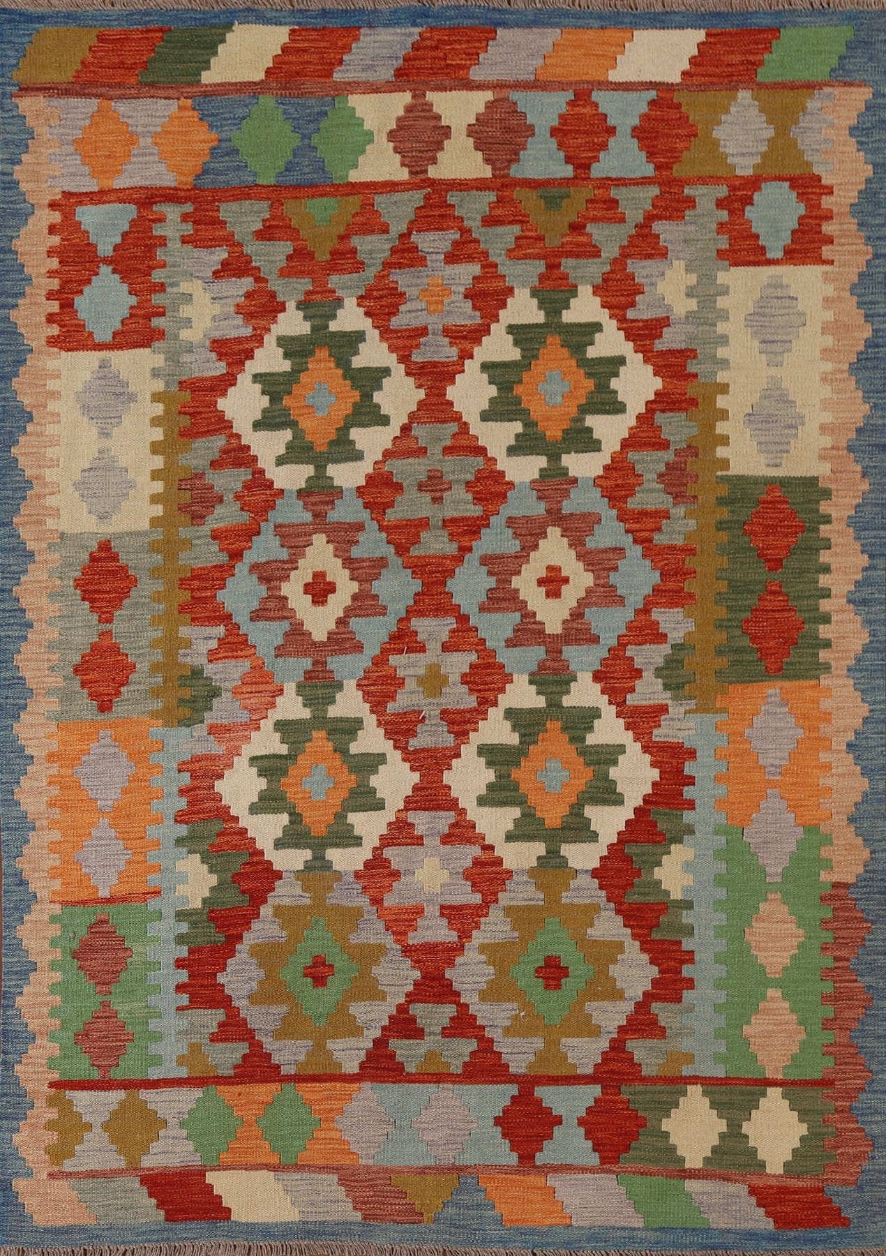 Geometric Kilim Oriental Area Rug 5x6