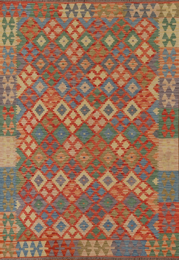 All-Over Kilim Geometric Area Rug 5x7