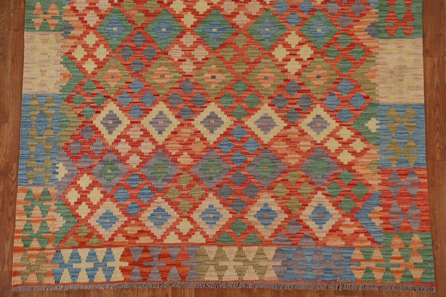 All-Over Kilim Geometric Area Rug 5x7