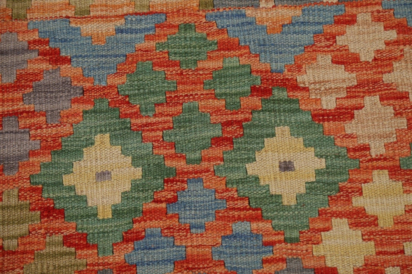 All-Over Kilim Geometric Area Rug 5x7