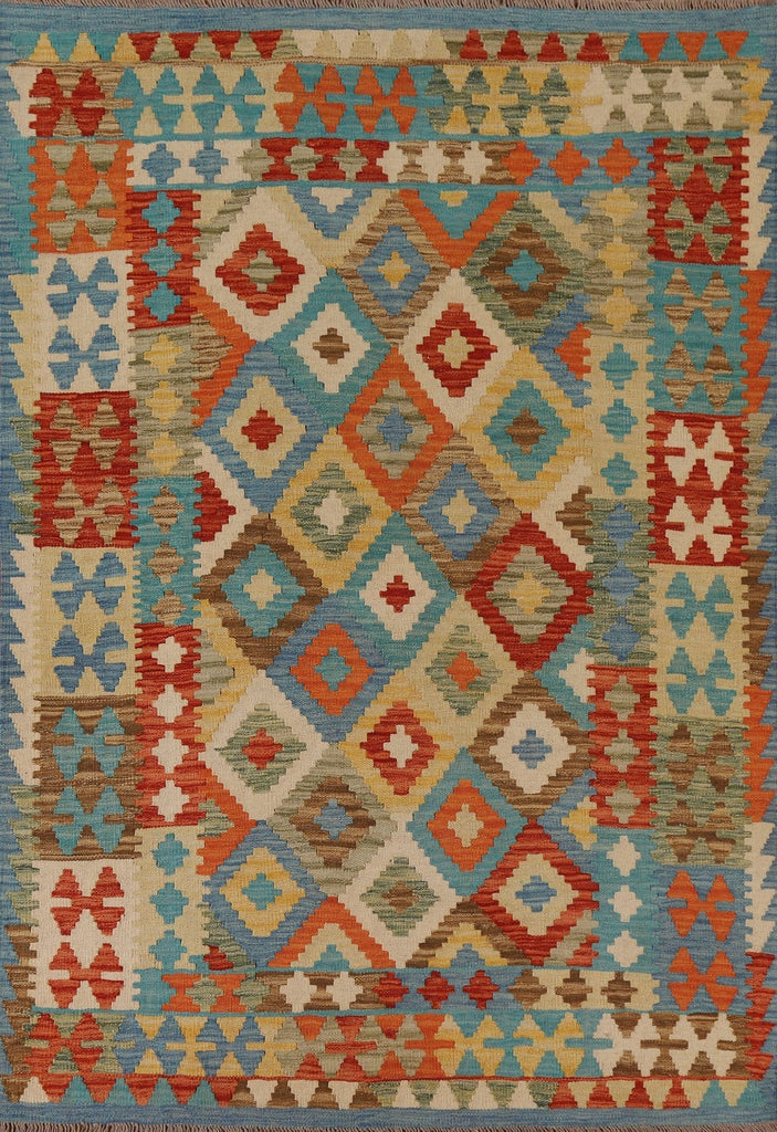 Geometric Kilim Oriental Area Rug 5x6