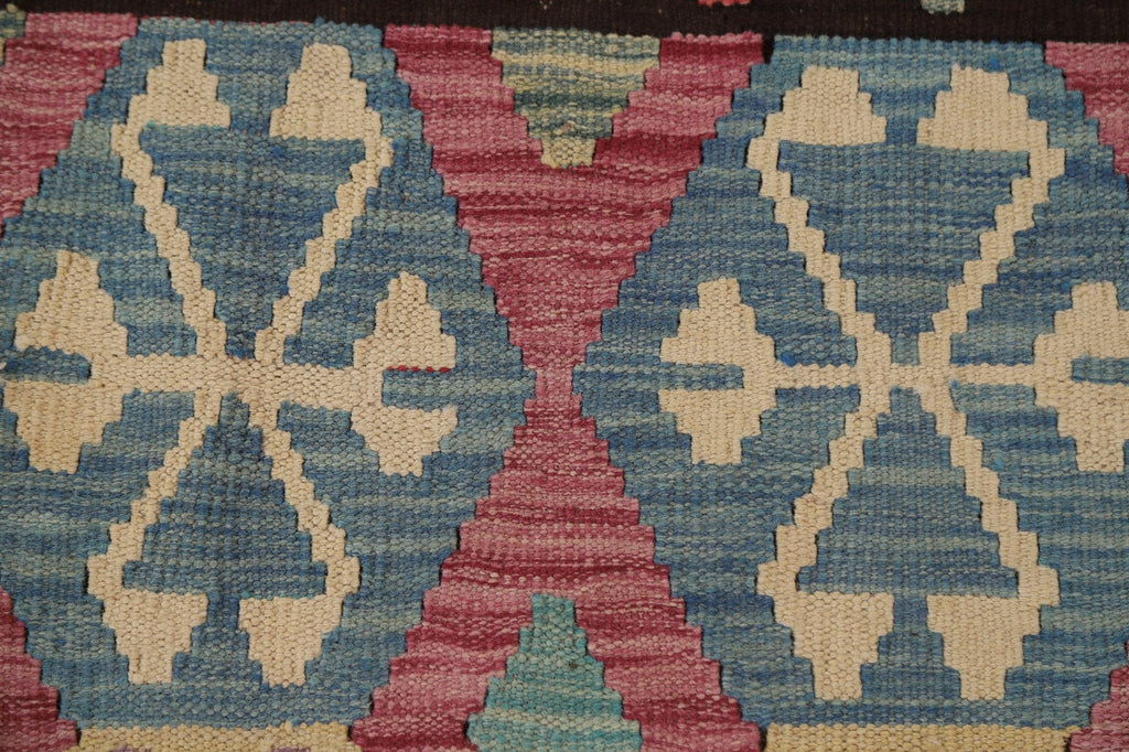 Geometric Kilim Wool Area Rug 5x6