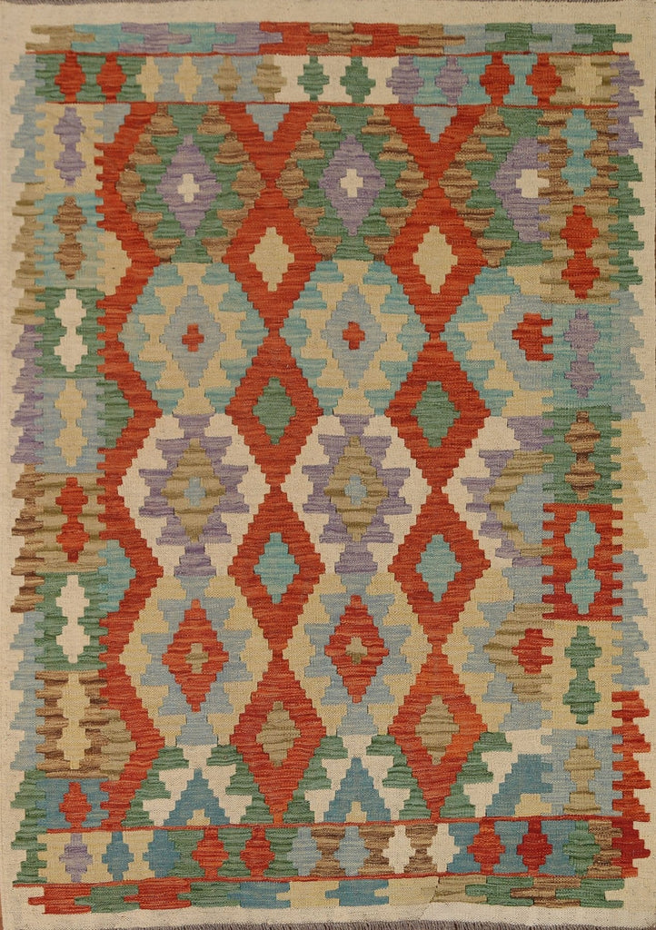 Geometric Kilim Oriental Area Rug 5x6