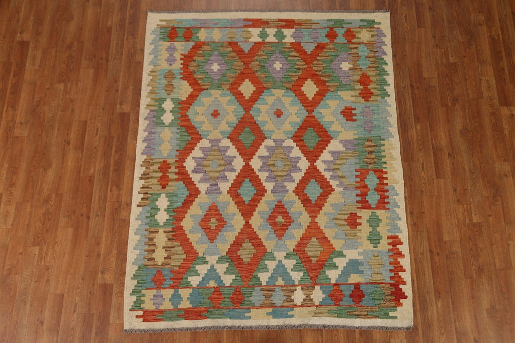 Geometric Kilim Oriental Area Rug 5x6