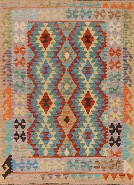 Geometric Kilim Oriental Area Rug 5x6