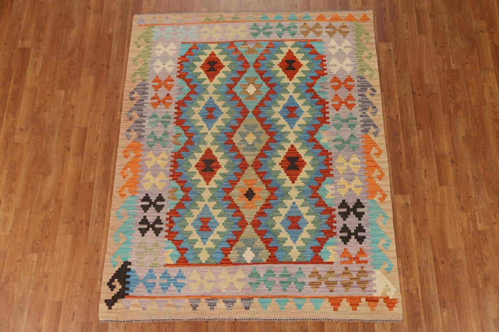 Geometric Kilim Oriental Area Rug 5x6