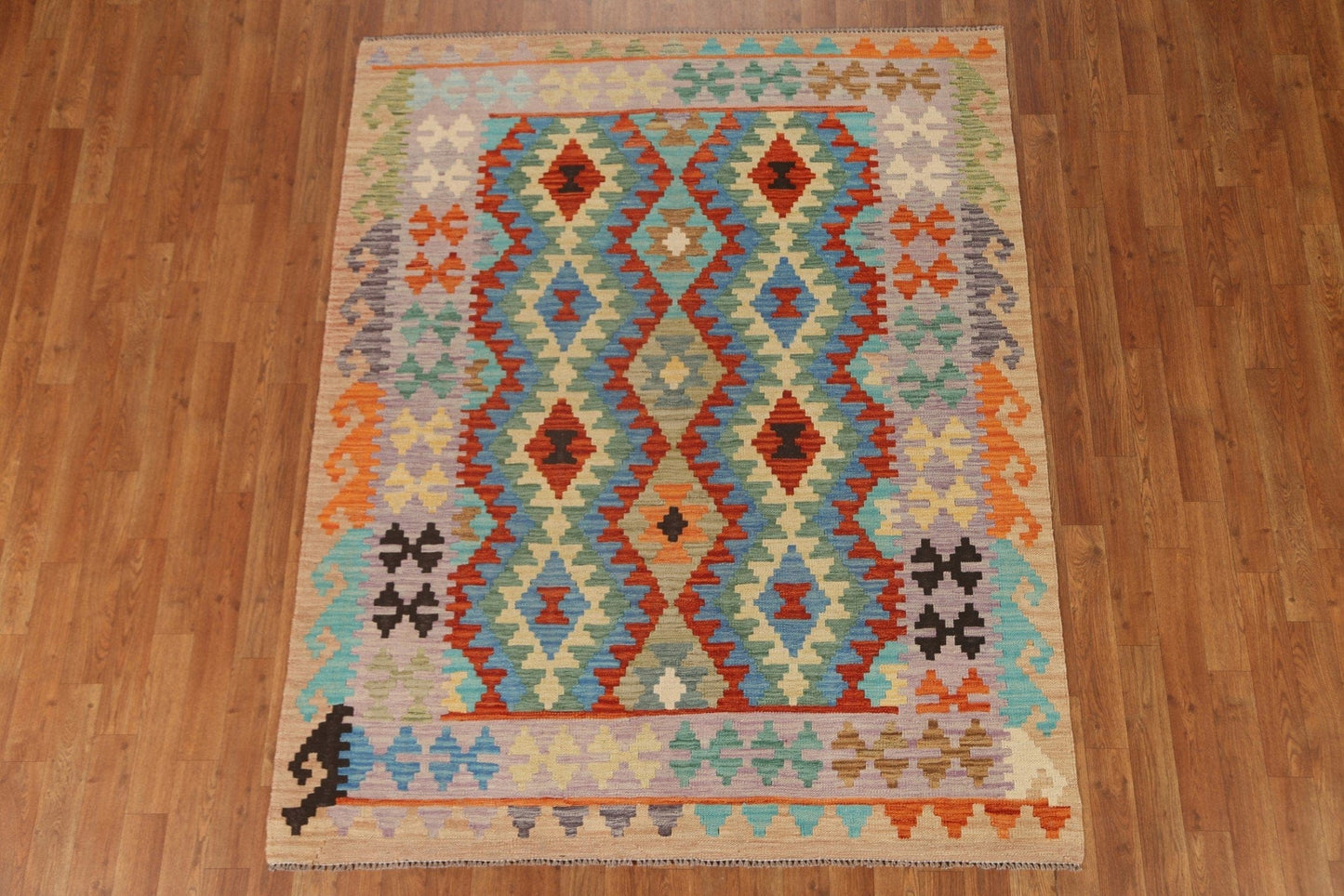 Geometric Kilim Oriental Area Rug 5x6