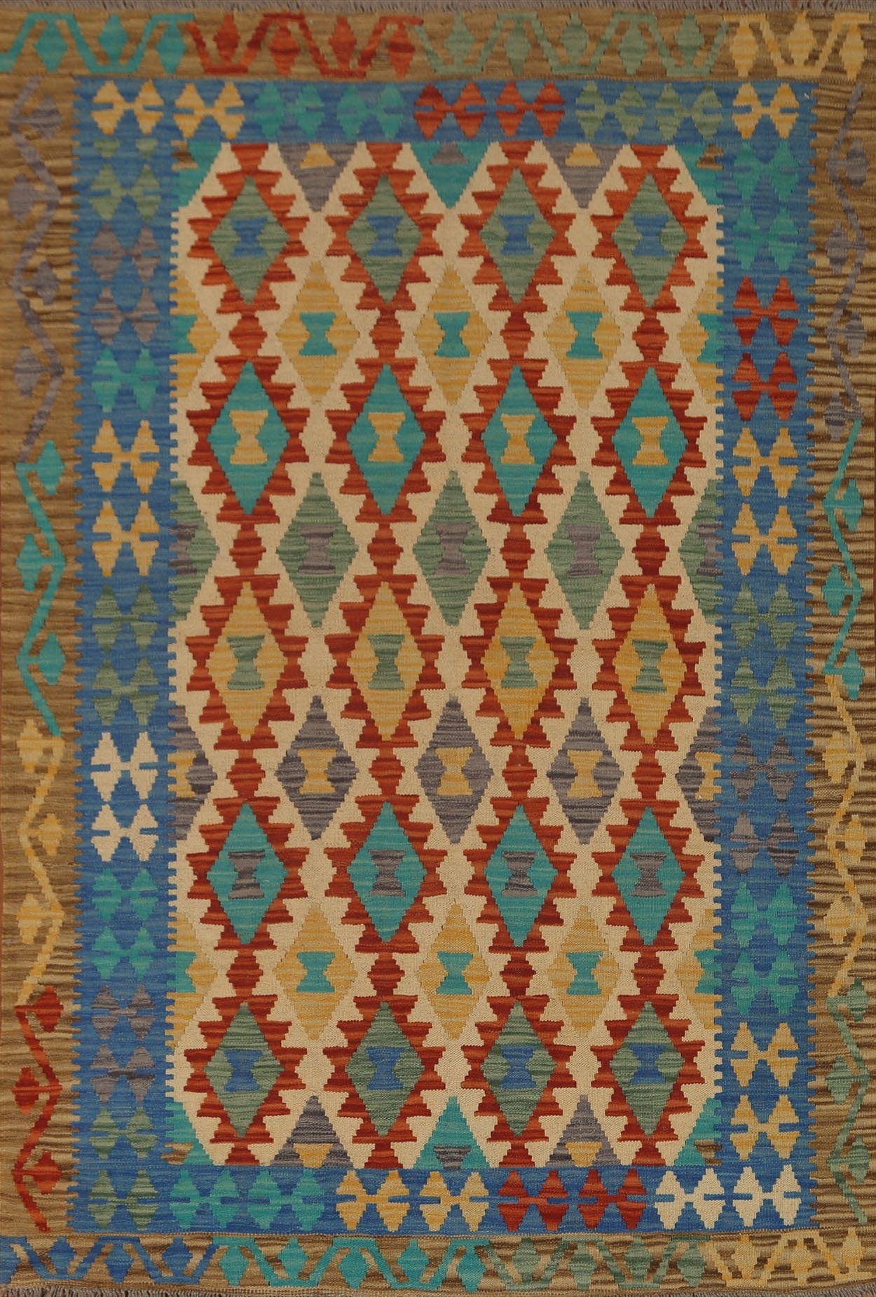 Geometric Kilim Oriental Area Rug 5x6