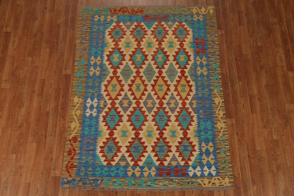 Geometric Kilim Oriental Area Rug 5x6