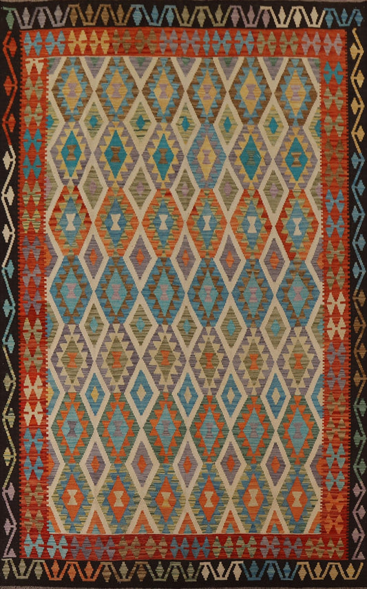 All-Over Kilim Geometric Area Rug 8x11