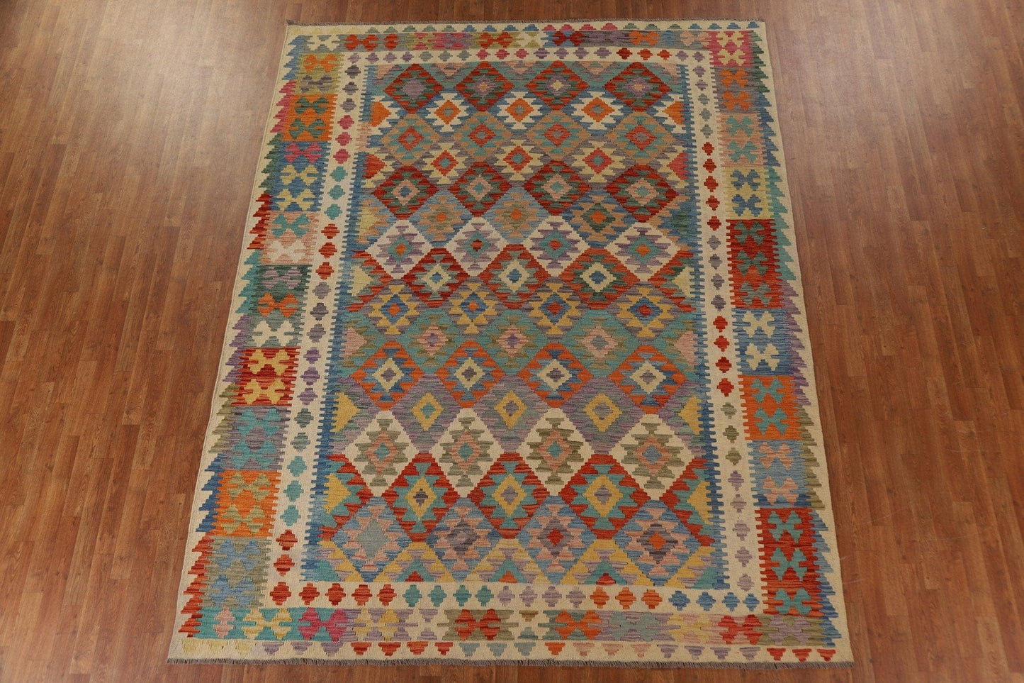 Geometric Kilim Area Rug 8x11