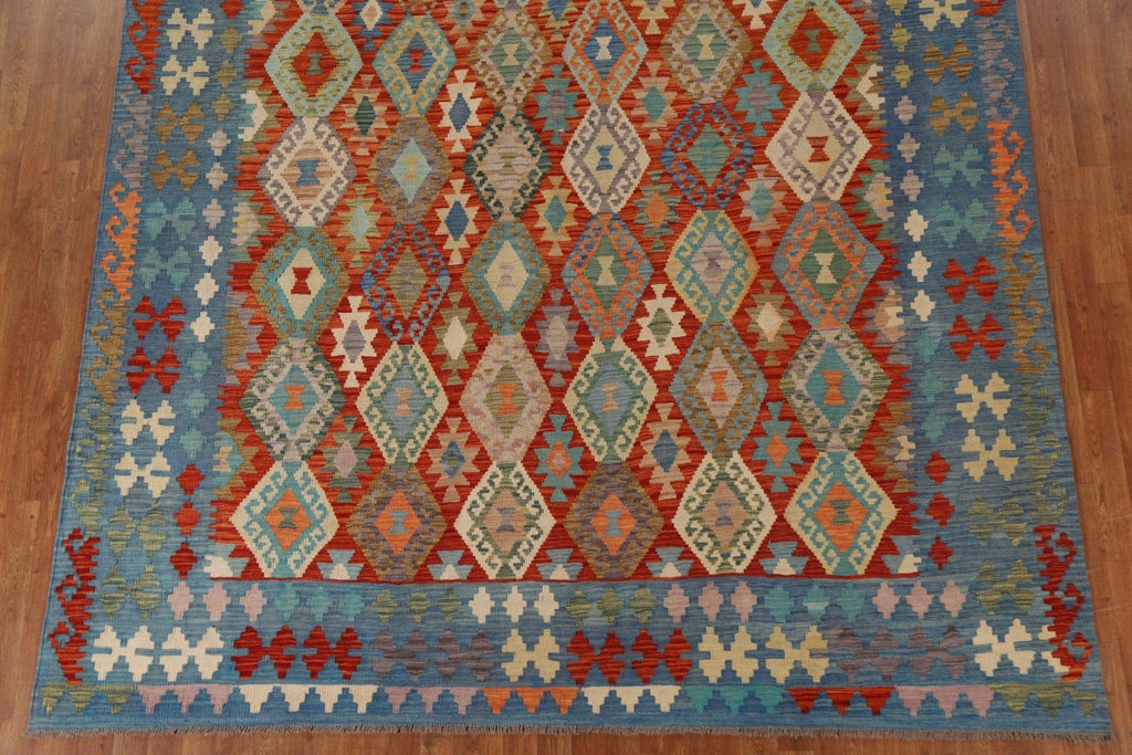 Multi-Color Kilim Wool Area Rug 9x10