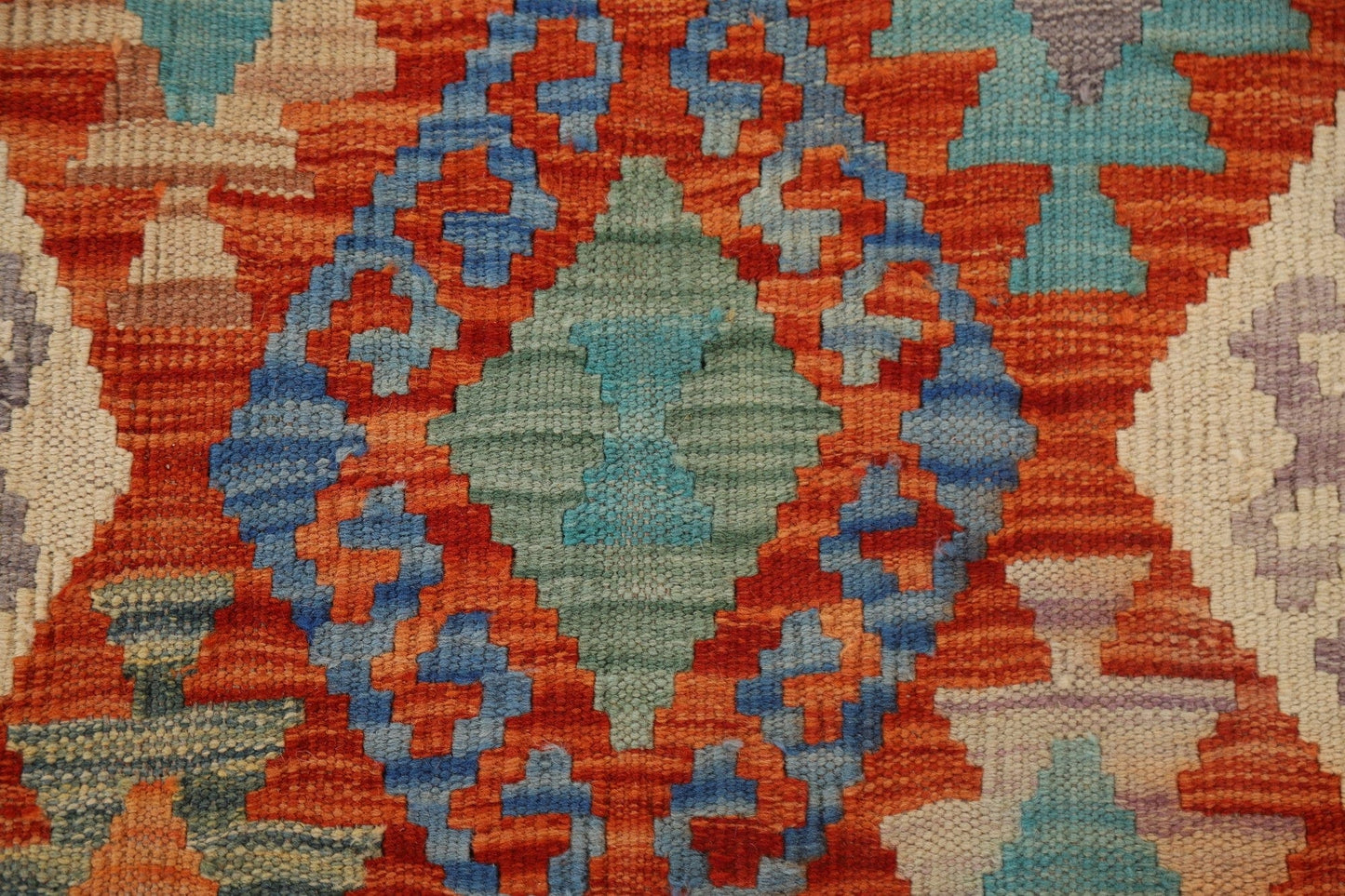 Multi-Color Kilim Wool Area Rug 9x10