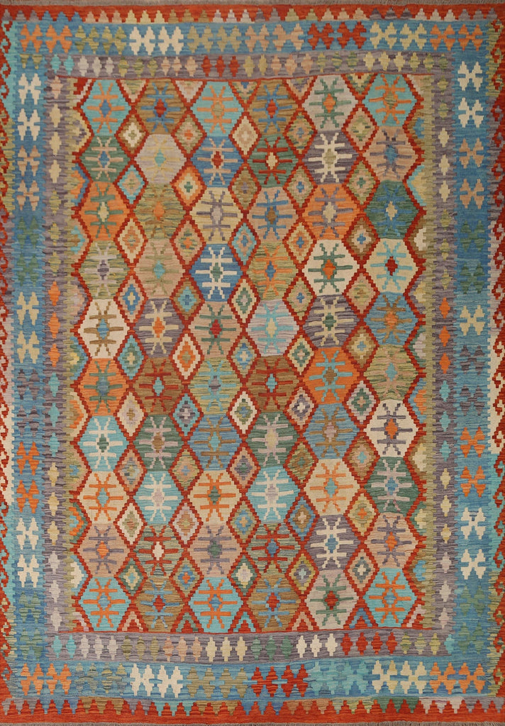 All-Over Kilim Geometric Area Rug 8x10