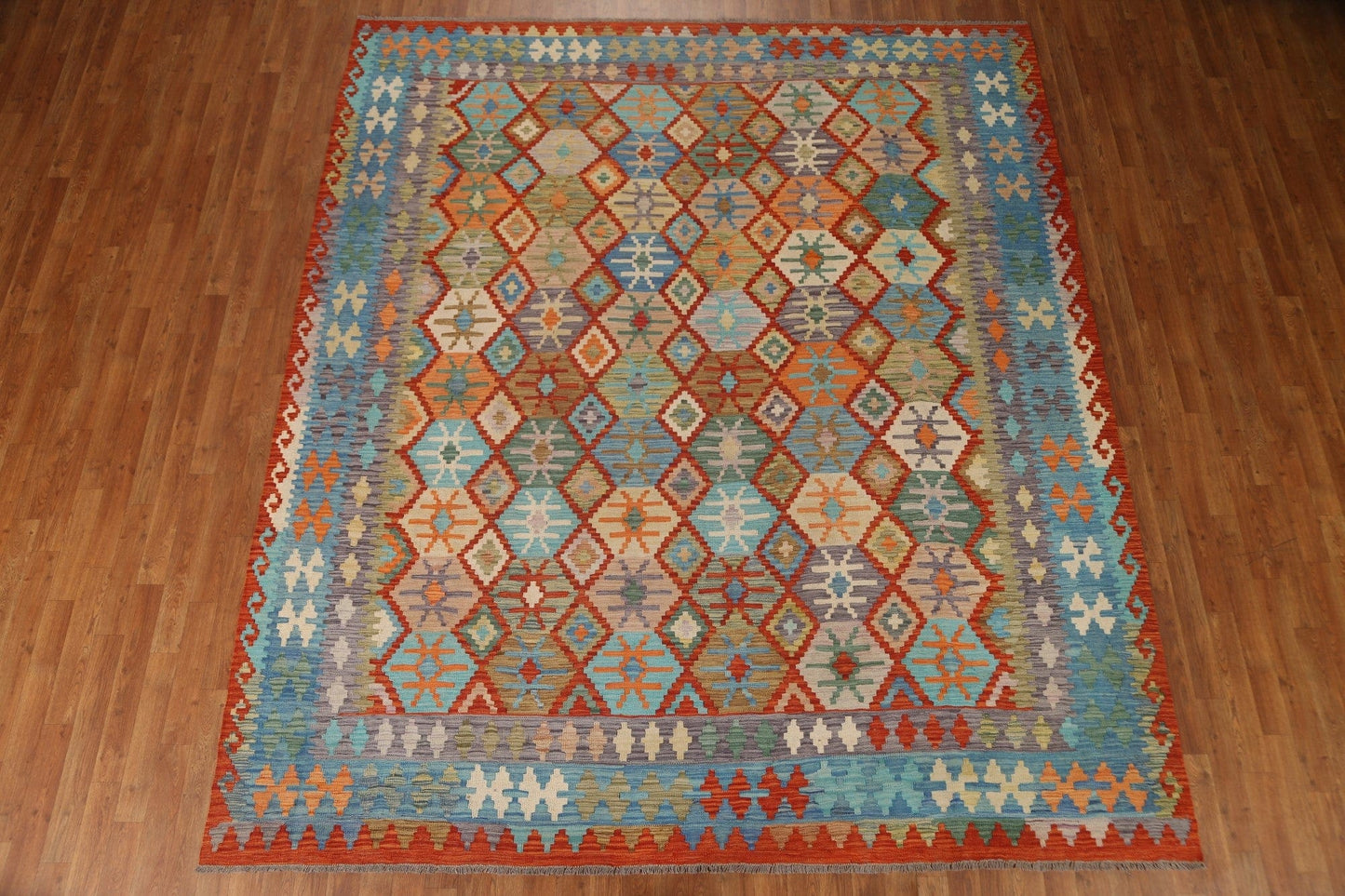 All-Over Kilim Geometric Area Rug 8x10