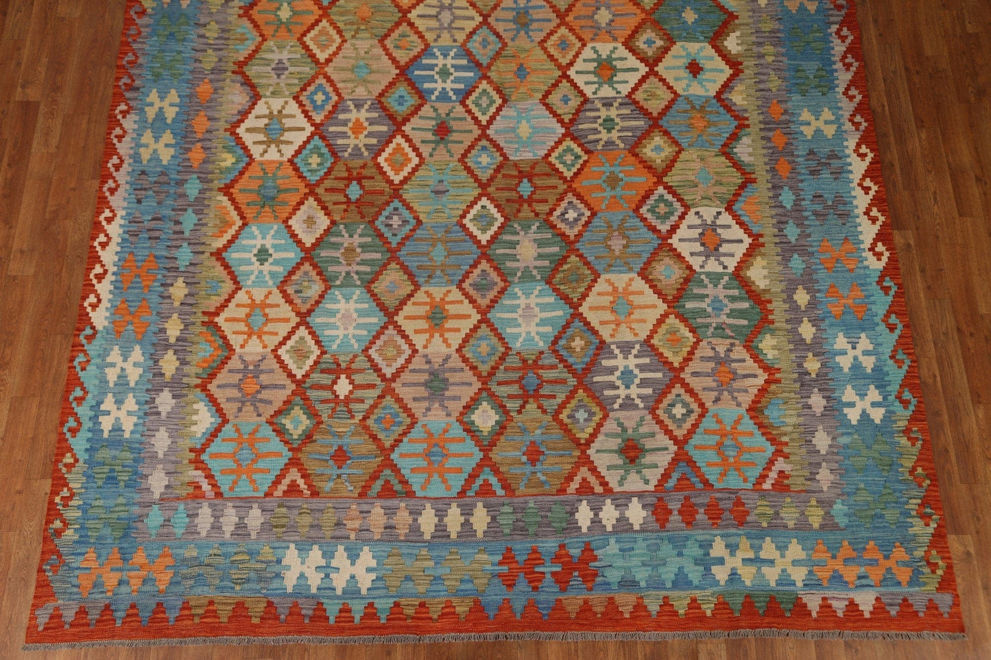 All-Over Kilim Geometric Area Rug 8x10