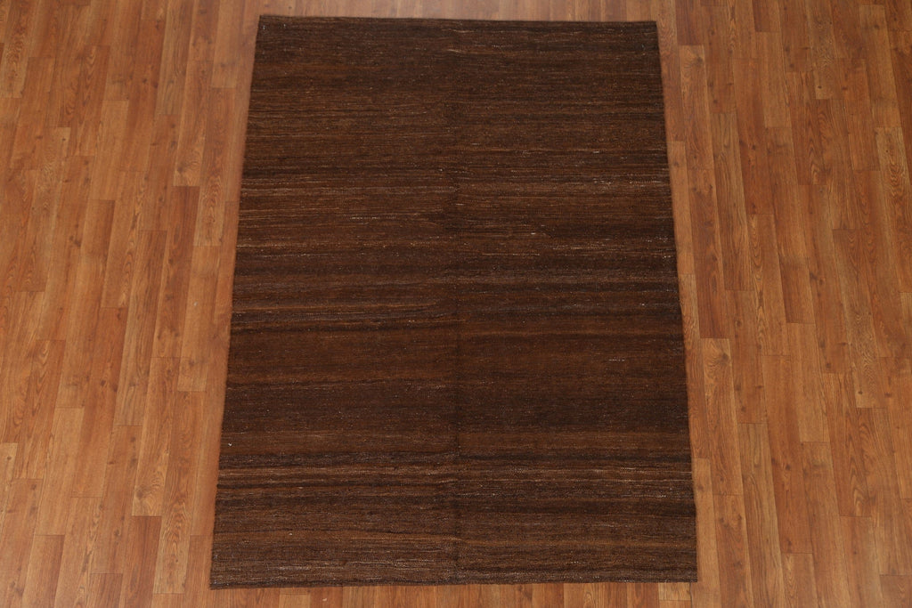 Earth Tone Kilim Brown Area Rug 4x6