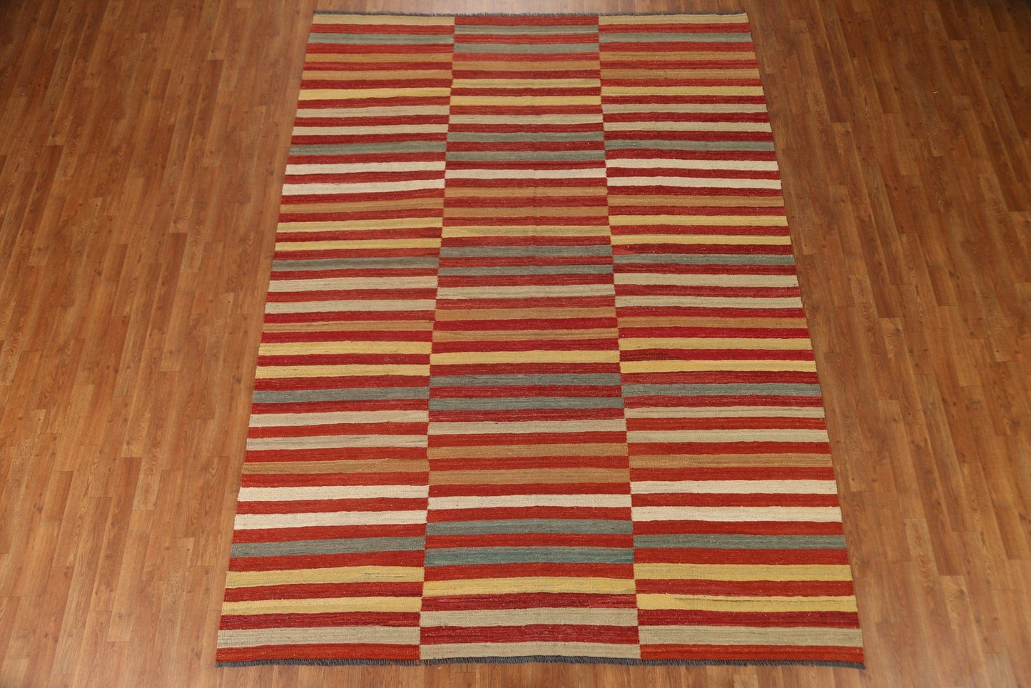 Striped Kilim Modern Area Rug 7x10