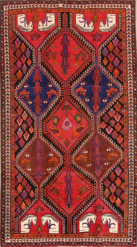 Vintage 5x9 Shiraz Persian Area Rug