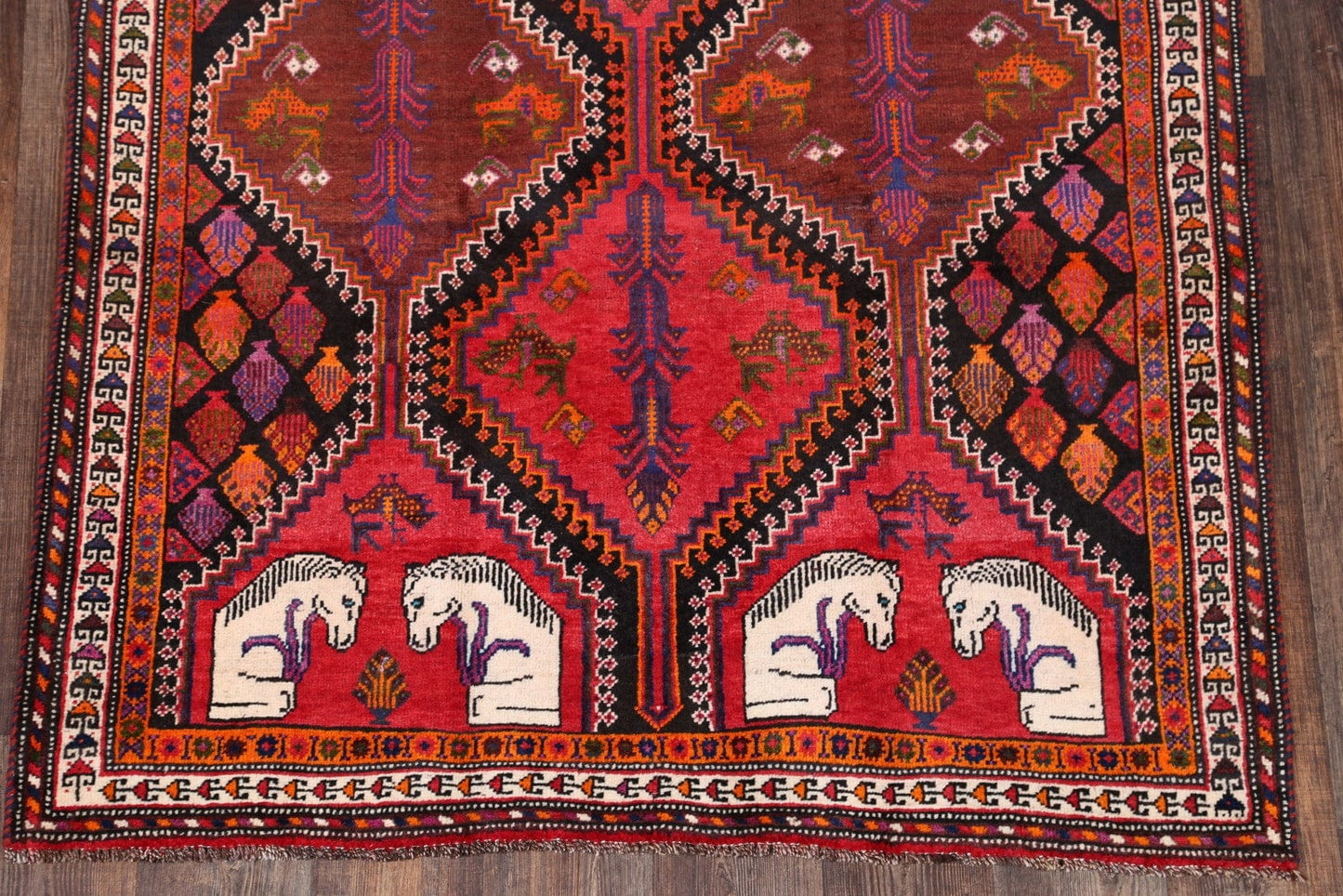 Vintage 5x9 Shiraz Persian Area Rug