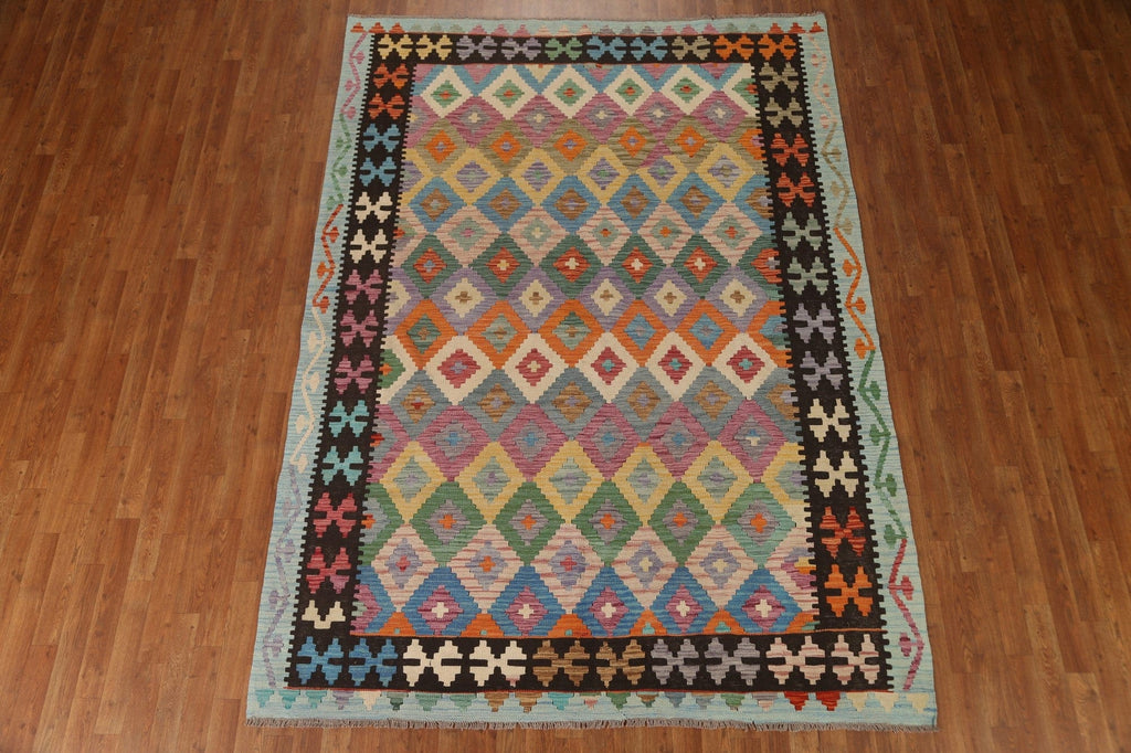 Multi-Color Kilim Oriental Area Rug 7x9