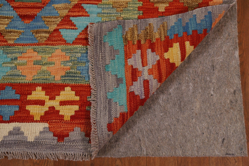 Hand-Woven Wool Kilim Oriental Area Rug 7x10