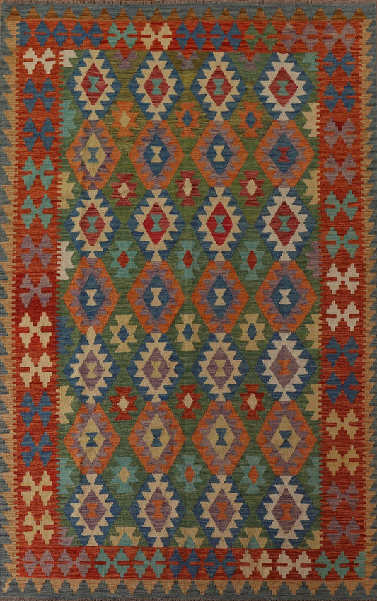 Geometric Kilim Oriental Area Rug 7x9