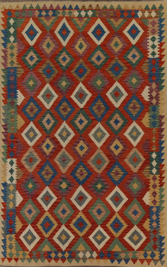 Geometric Kilim Oriental Area Rug 7x9