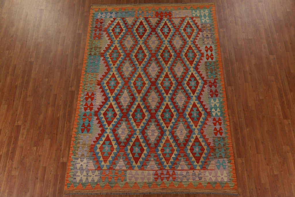 Geometric Kilim Oriental Area Rug 7x10