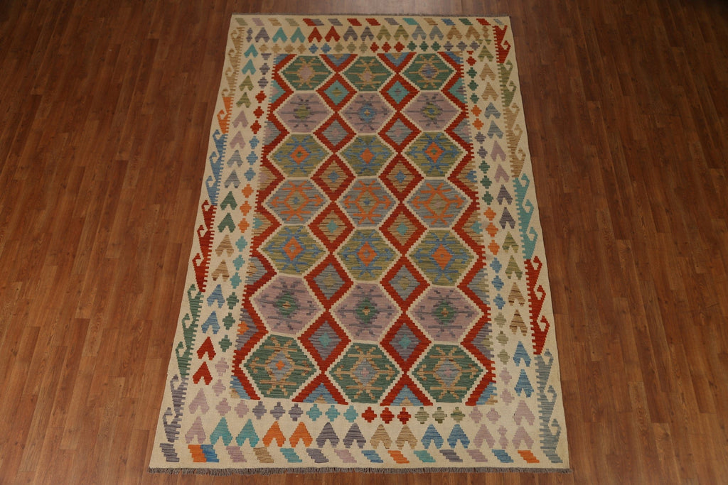 Geometric Kilim Oriental Area Rug 6x10