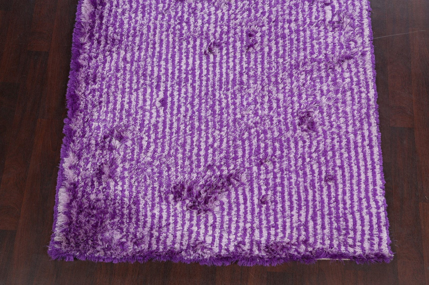 Purple Shaggy Flokati Oriental Area Rug 5x8