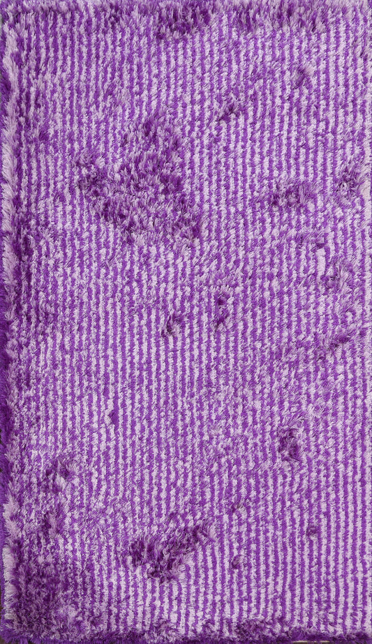 Purple Shaggy Flokati Oriental Area Rug 5x8