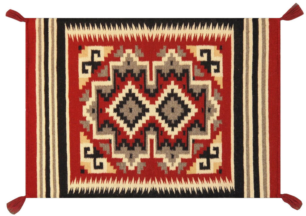 Navajo Style Hand-Knotted Lamb's Wool Multi Area Rug