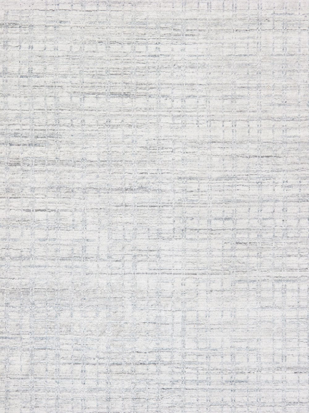 Slate Collection Hand-Loomed Ivory/Blue Bsilk & Wool Area Rug-12' 0" X 15' 0"