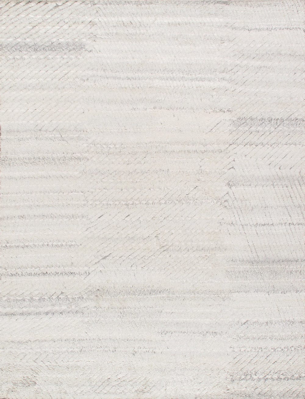 Vogue Collection Hand-Knotted Ivory/Silver Wool Area Rug-10' 0" X 13'10"