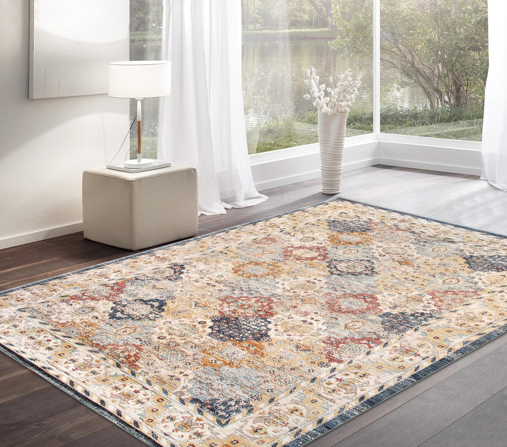 Heritage Design Power Loom Beige Area Rug