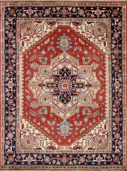Serapi Collection Hand-Knotted Rust Wool Area Rug-10' 3'' X 14' 1''